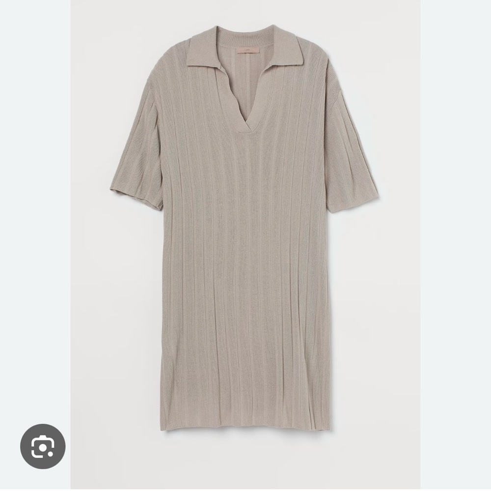 H&M ribbed polo dress size S